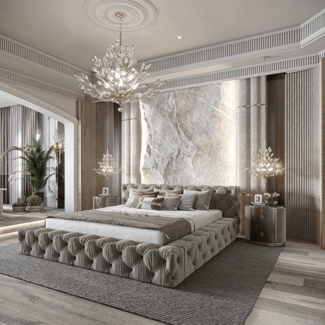 Luxe Designer Low Base Bed - ADBEDS #B17