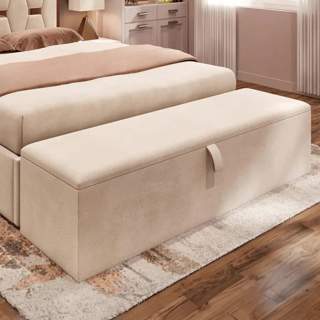 Plain Top Style Ottoman Blanket Box - ADBEDS OB7